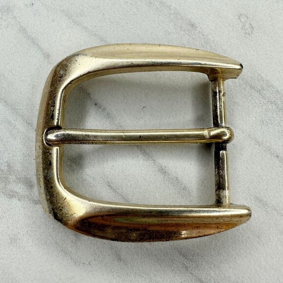 Vintage Silver Tone Simple Basic Belt Buckle - Picture 1 of 7
